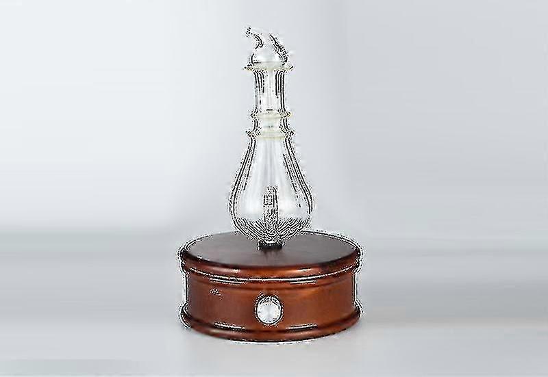 Bamboo Glass Essential Oil Aroma Nebulizing Diffuser, Aromatherapy Diffuser With Led Night Light No