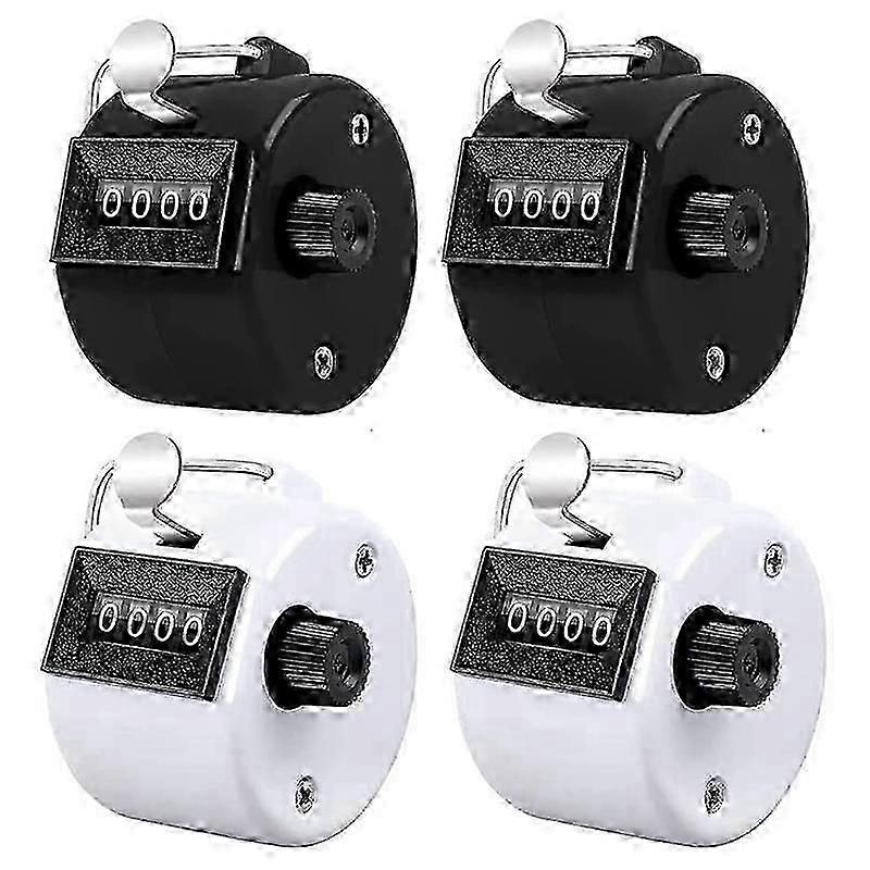 Packung mit 4 Zähler Clicker 4-stellige Zahlenzählung, Handheld Mechanische Zähler Clicker Pitch Counter JP Hwy