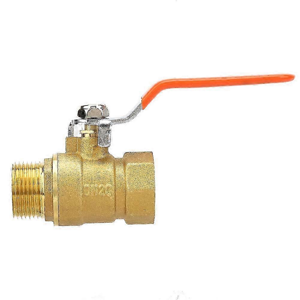 3/4" Messing Druckschalter Kugelhahn - Doppelgewinde Hebelgriff