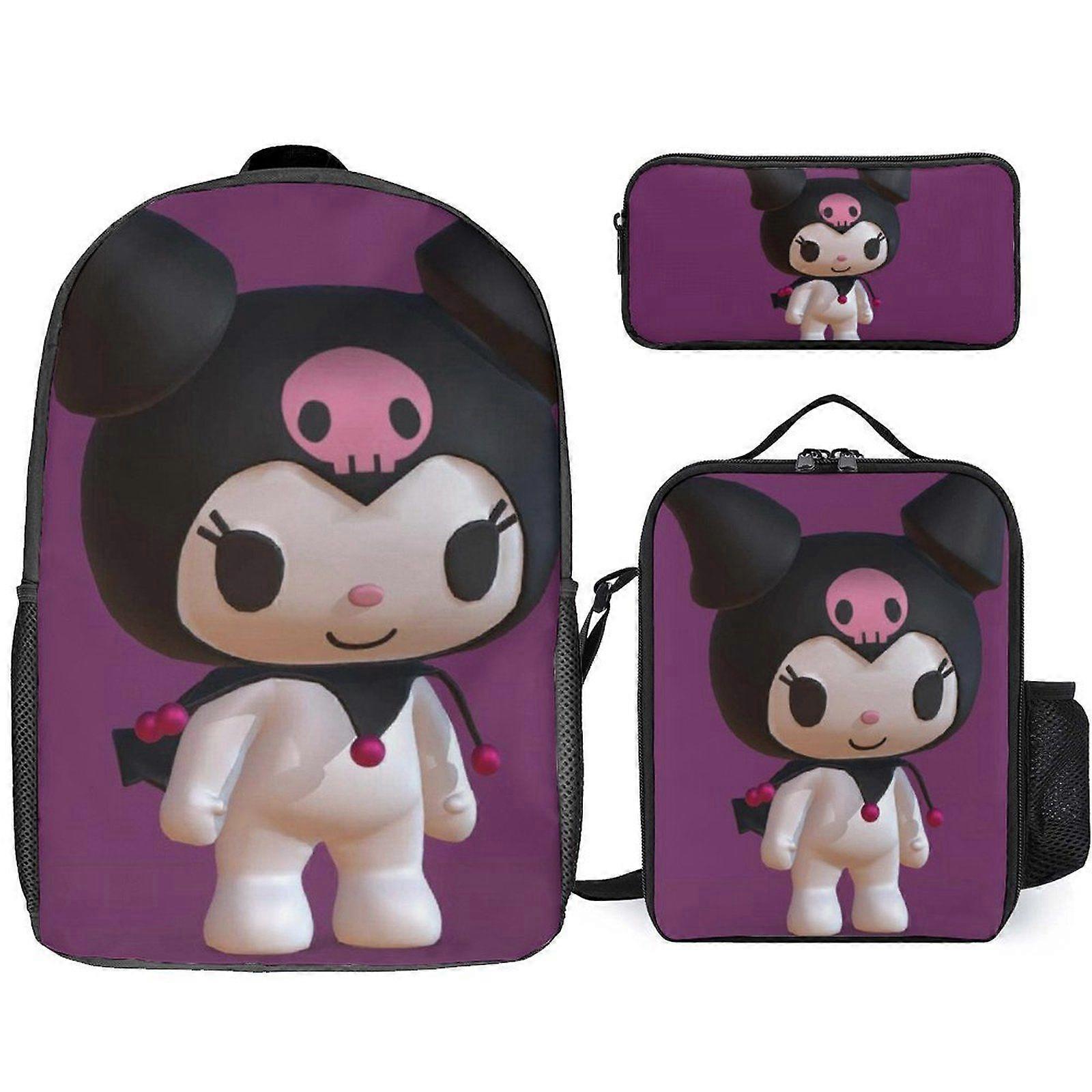 e124 Kuromi Backpack Learning Nomad Bookbag with Wanderer Lunch System w124