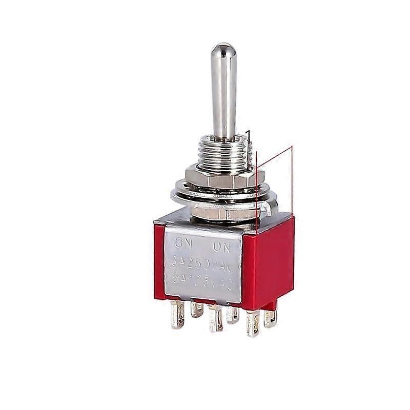 5PCS Miniature Toggle Switch MTS-302 MTS-403 MTS-223R SPDT DPDT 125V 6A ON-ON Latching Switches One Size