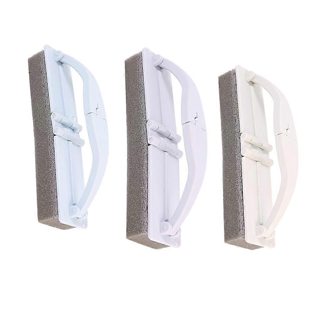 Kitchen Scrub Brush For Dishes Foldable Draining Durable Use Elegant Beige 3Pcs