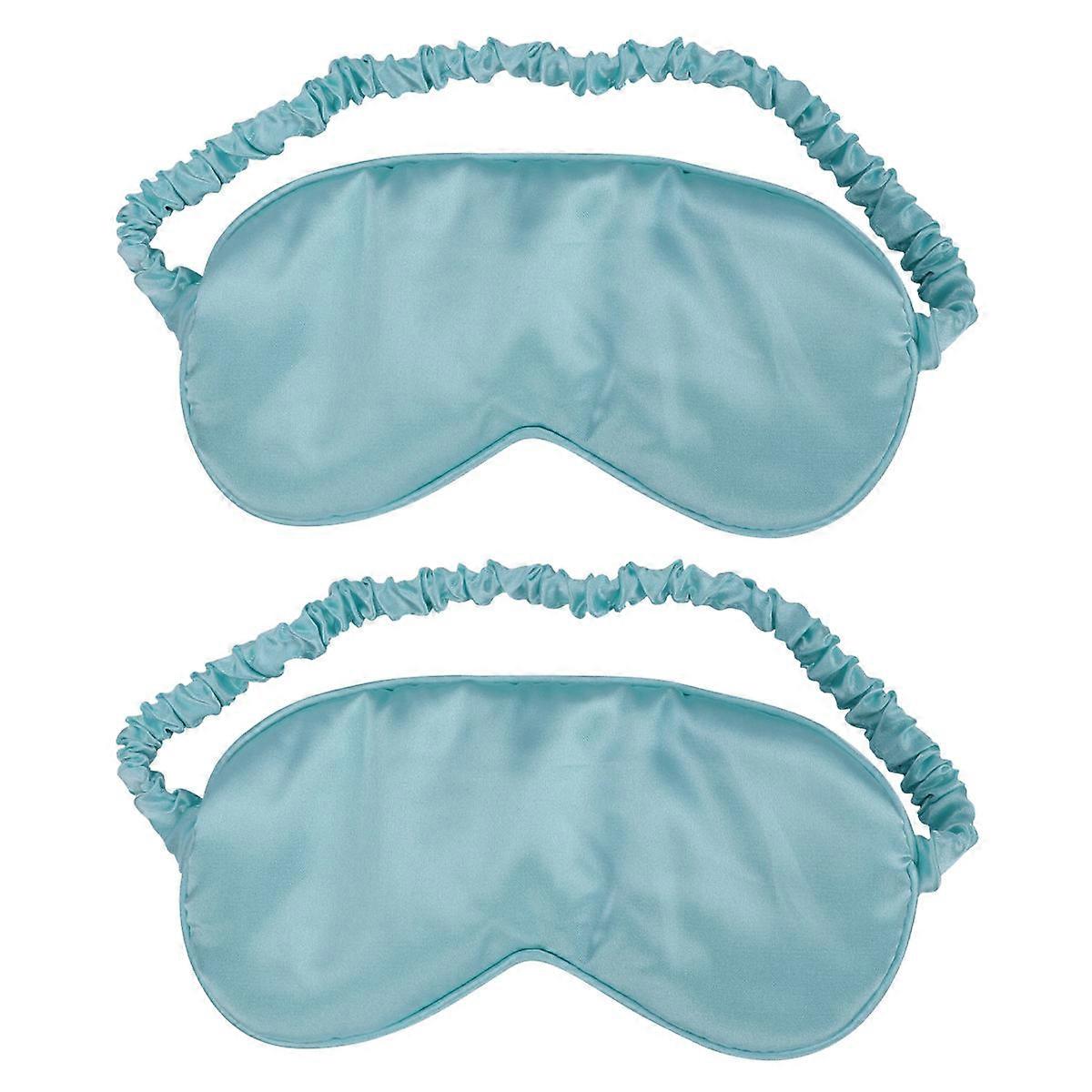 Sleeping Mask Sleep Eye Protection Block For Men Women Home Use Green 20X9cm 2Set