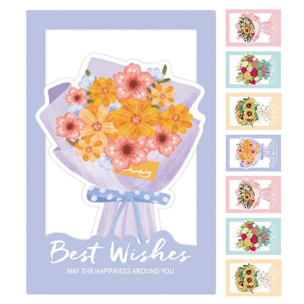 Greeting Cards Flower Blessing Cards Writing Greetings .00X10.00X0.10CM 8Pcs