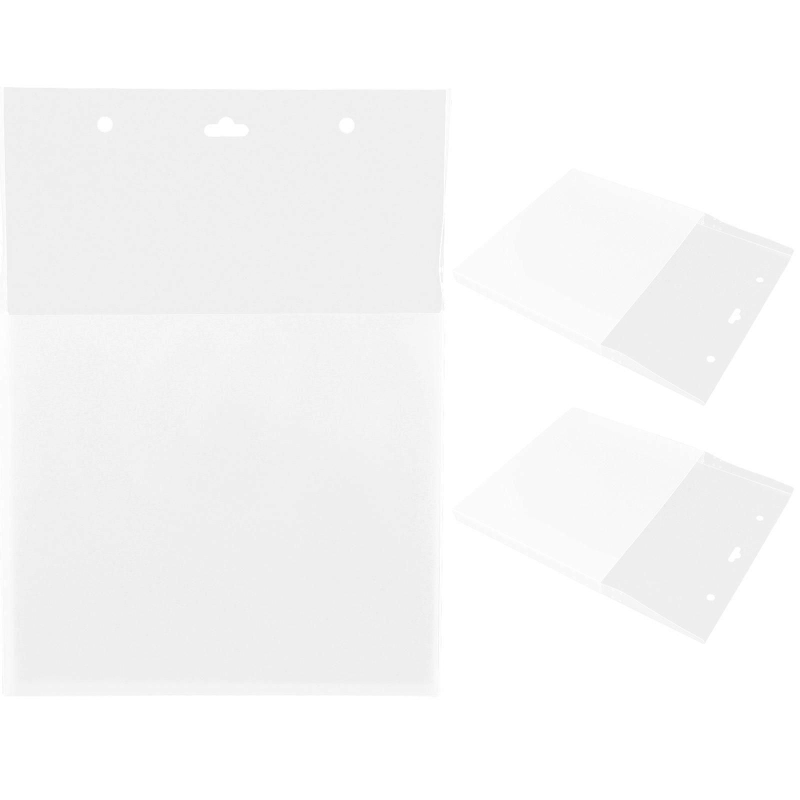 Wall Mounted Magazine Holder Transparent Color File Storage for Dormitory 3Pcs