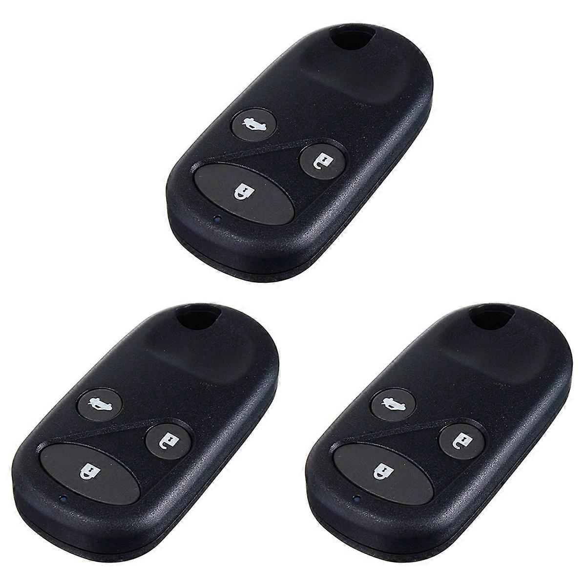 3X 3-Buttons Remote Key Fob Case Shell Cover for Accord Jazz