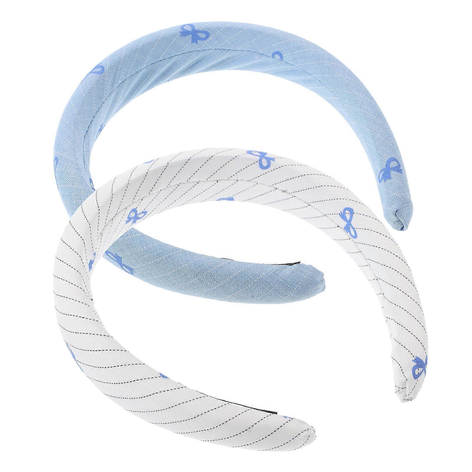 Makeup Hair Headband Wide Band Fashionable Design For Girls Parties Daily Wear Assorted Color 2Pack