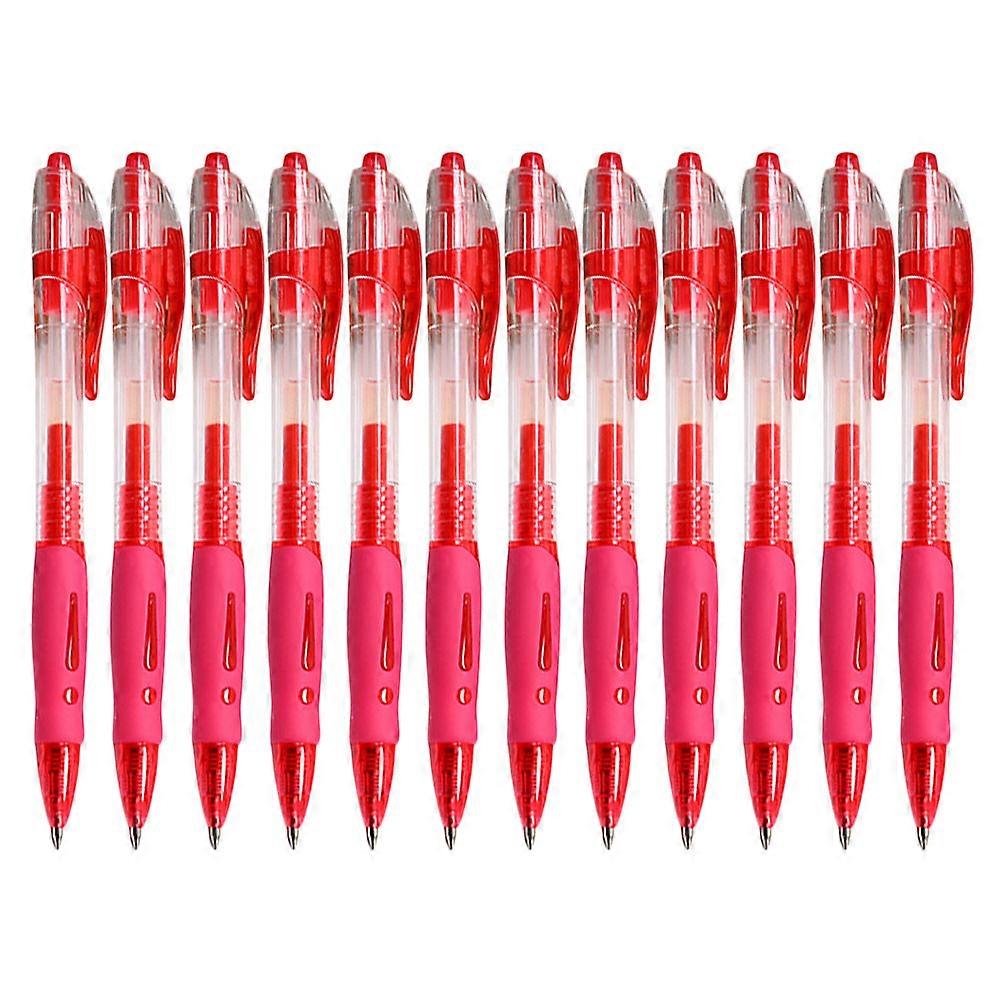 12pcs Smooth Writing Push Pens – Comfortable Design for School, Office and Home Use