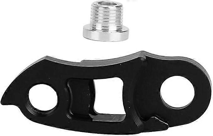 Bicycle rear derailleur hanger, black, improves bicycle performance