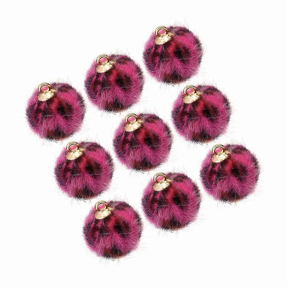 أقراط أضاليا قلادة وردية 15 مم مادة صوف للفتيات ملابس يومية DIY 24 قطعة