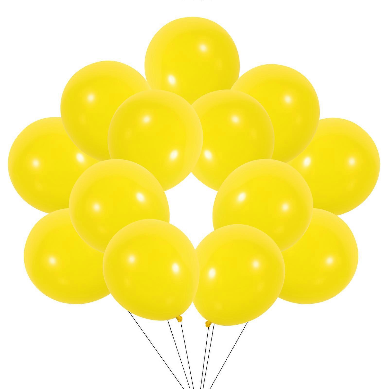 Yellow Latex Balloons for Decor Use 100pcs Party Supplies Set Suitable for Various Occasions 11