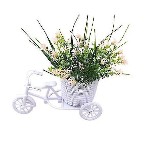 1 Set Faux Silk Flower No Withering Nice-looking Non-Fading Modern Widely Usage Simulation Flower Bike for Party
