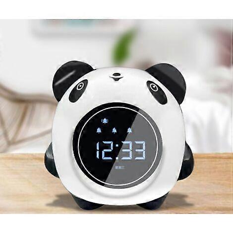 LED Panda Alarm for Children, Digital Alarm Clock for Children's Room with Display