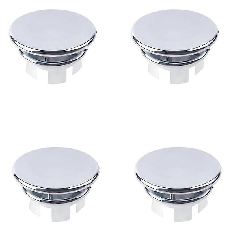 Tropinetous Cover for Washbasin, 4 Pcs Sink Overflow Ring, Plug for Full Sink, Overflow Protection for Round Sink Hole