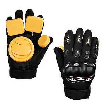 Skateboarding Gloves with Slider Pucks, Durable for Braking and Dancing