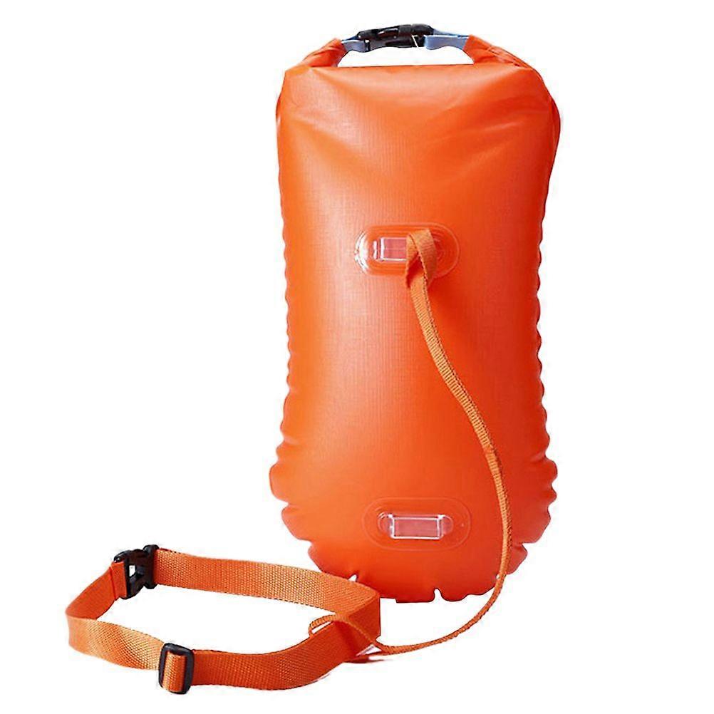 Open Water Swim Float Ultralight Safety Float Swiming Bag for Swimmers Triathletes Snorkelers Surfers (Orange)