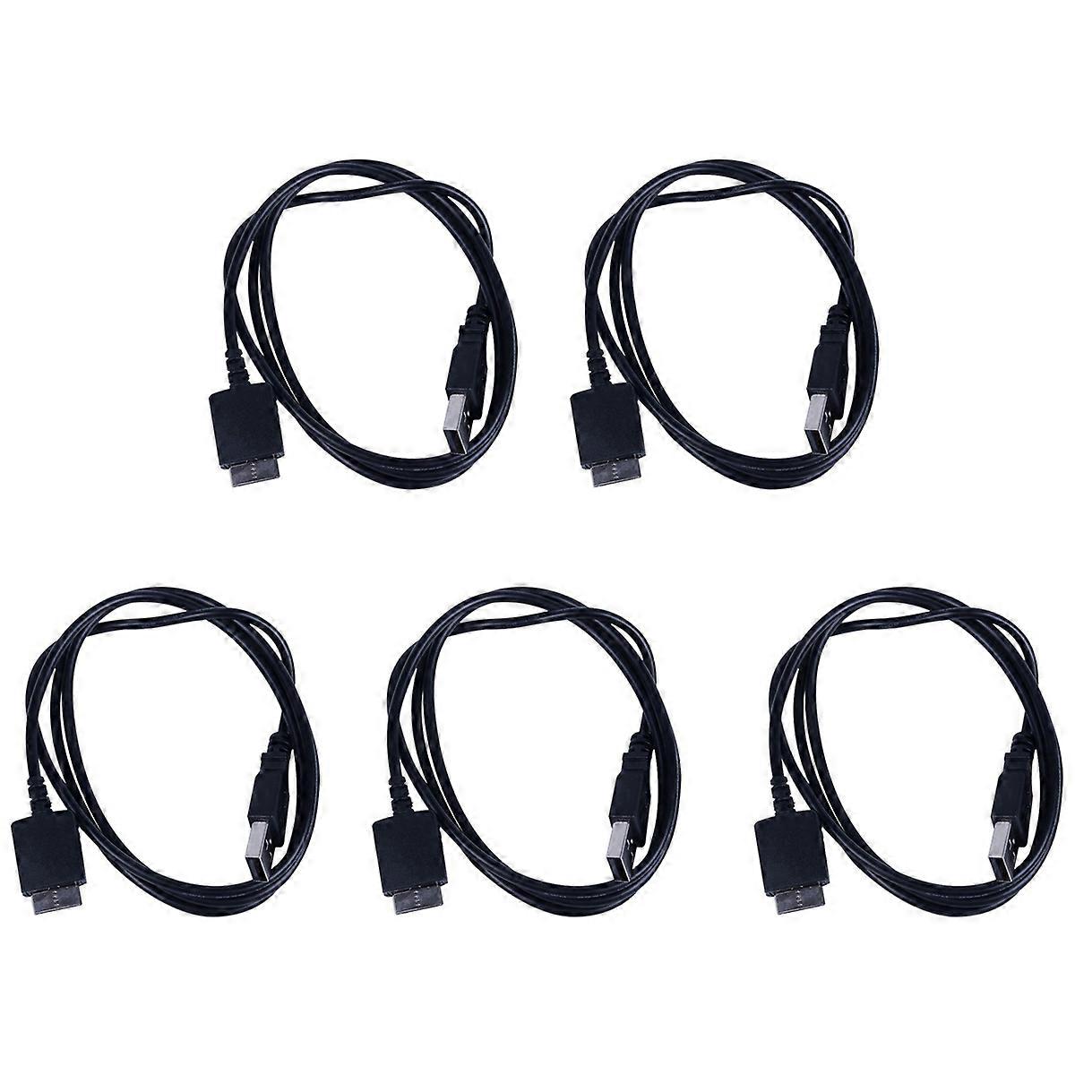 5X USB Data Charging Cable Cord for E052 A844 A845 MP3 MP4 Player Black