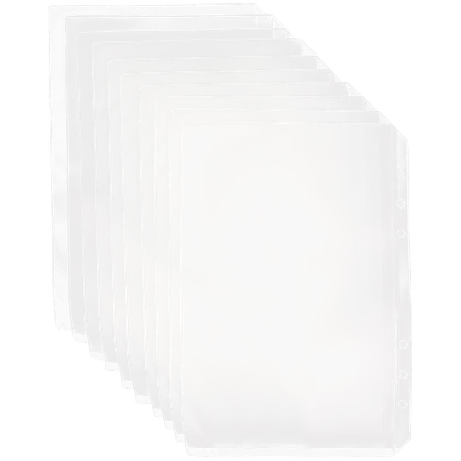 20pcs Practical Binder Pockets Multifunctional File Protectors Portable Insert Sheets