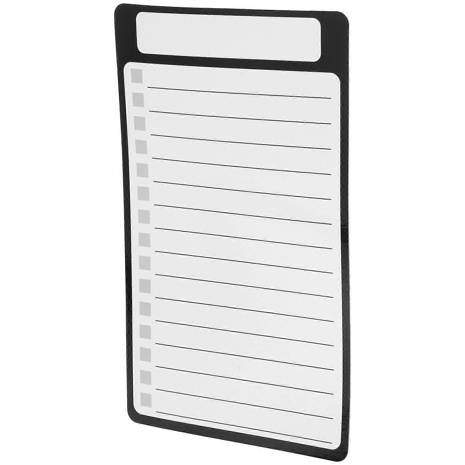 Fridge Planner Magnetic Notepad Rectangular Note-taking Home Decor Black 21.30X12.70X0.10CM 1Pcs