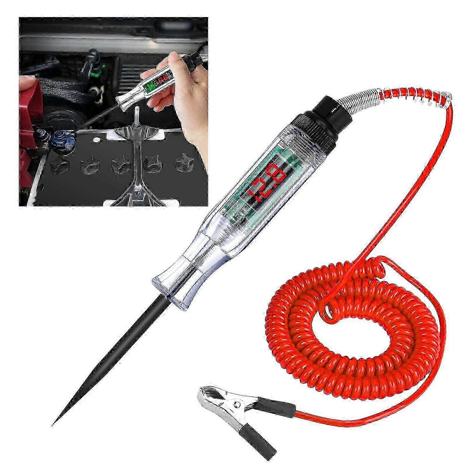 3-24v Digital Electric Circuit LCD Tester for Automotive Current Testing Tool for Vehicles Voltage Probing Pen