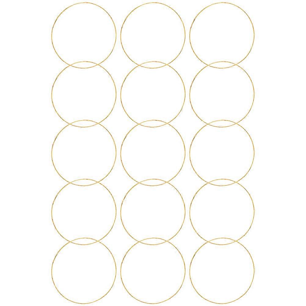 Wall Rings Metal Hoop DIY Crafting present Givers Round Shape Golden 15Pcs