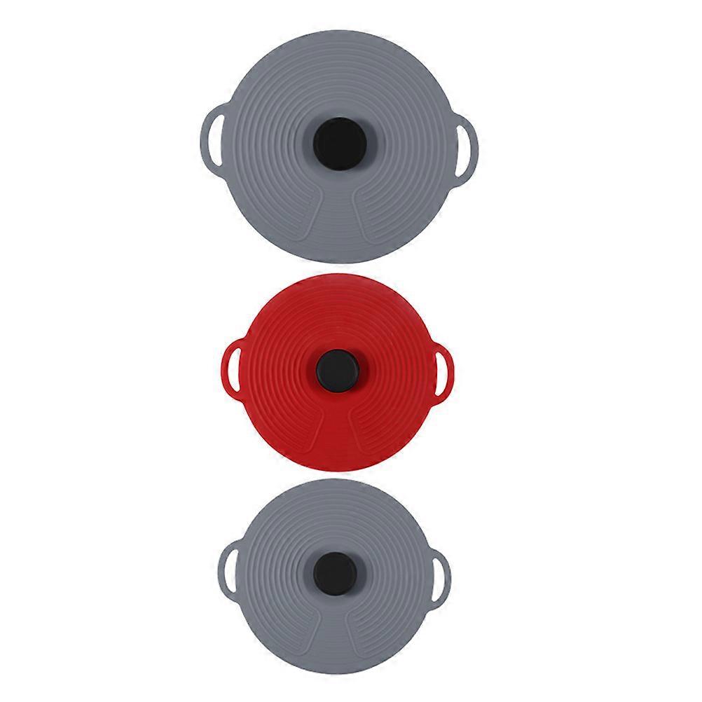 Food Storage Preserving Lids Reusable Silicone Lid For Kitchen Use Dustproof Anti-Scalding 3Pcs