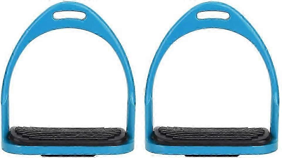 Aluminum Stirrup, Colorful Horse Riding Stirrup Anti-rust Lightweight Equestrian Stirrup (blue)