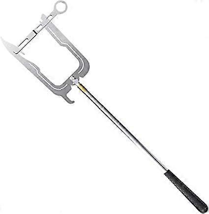 Automatic Telescopic Dock Hook, Stainless Steel Dock Hook, Cable Management Hook, Parking Tool, Multifunction Alloy Telescopic Threading Hook (A)