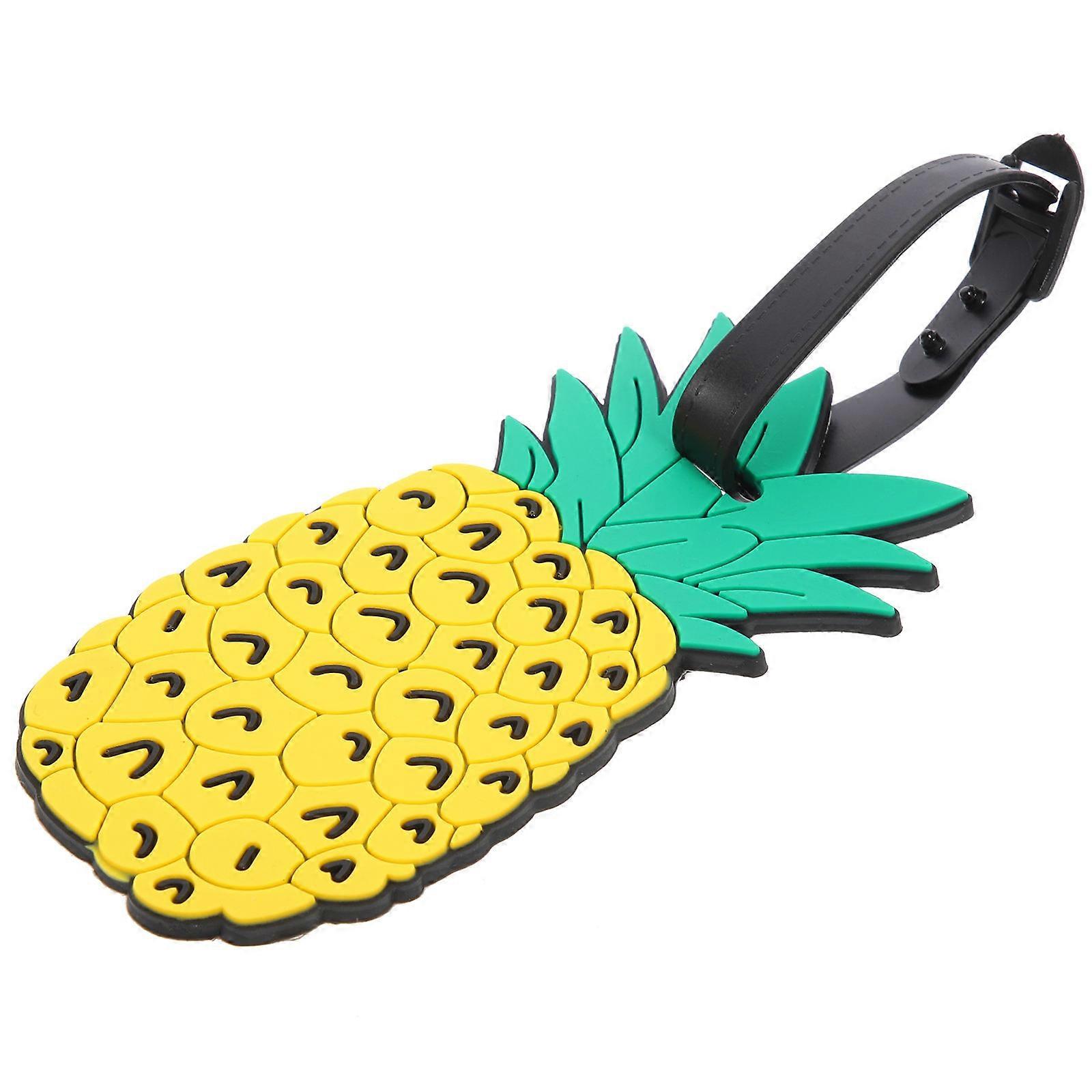 Pineapple Suitcase Tag Yellow Baggage Identification 1Pack