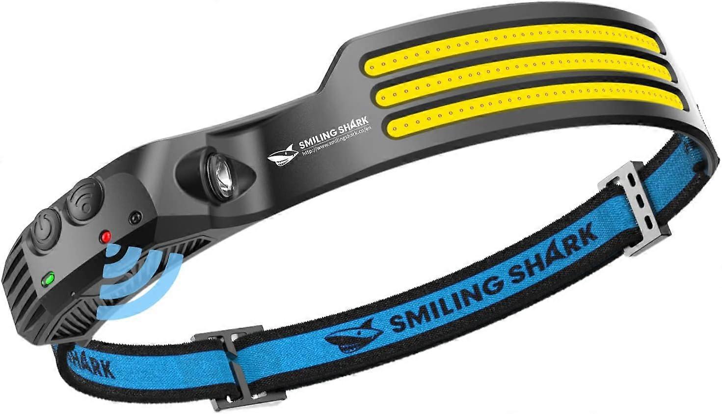 Headlamp, 230° 3*LED White Light Strips Rechargeable with Motion Sensor Waterproof