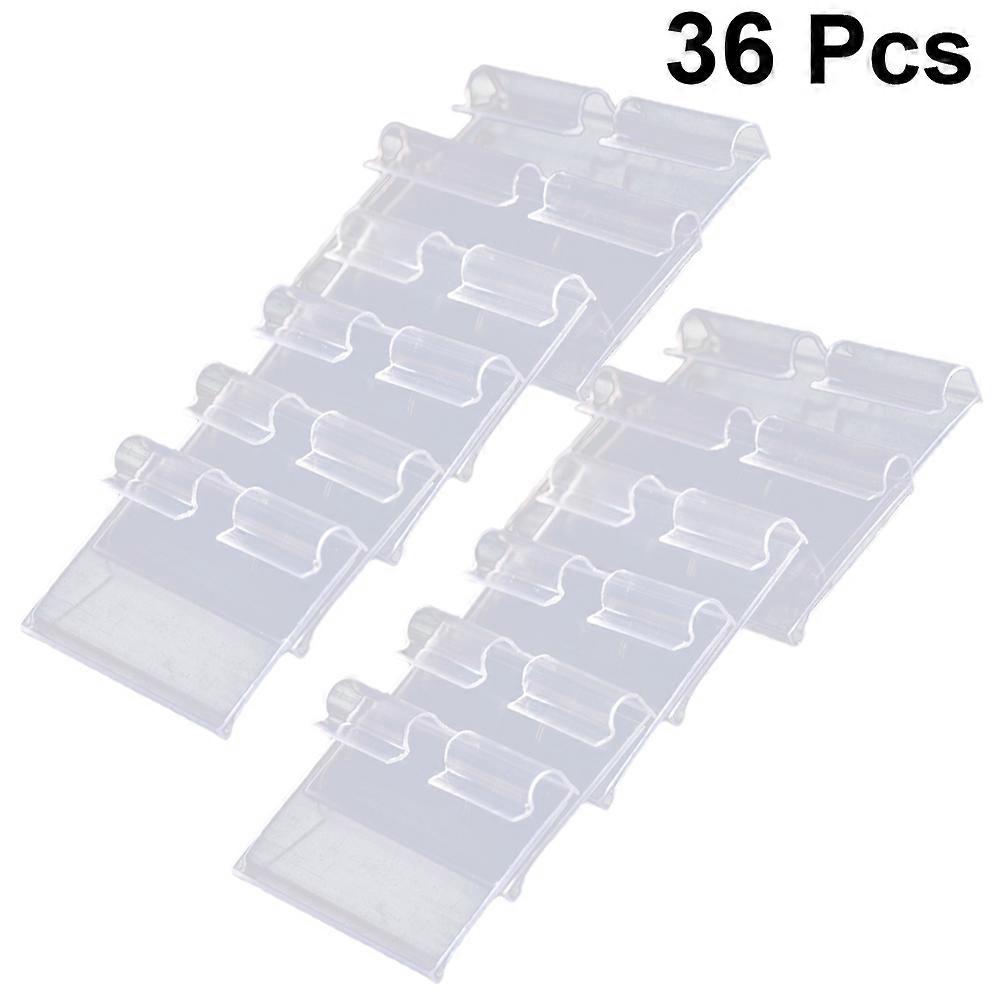 36PCS PVC Transparent Price Tags for Retail, Supermarkets, and Malls – Convenient Clip Design for Easy Display