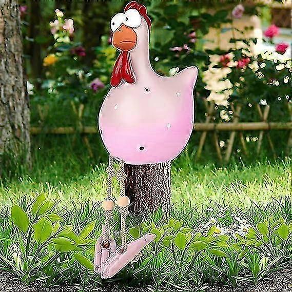 チキンガーデンの装飾、イースターの装飾、樹脂のオンドリの飾り面白いひよこ