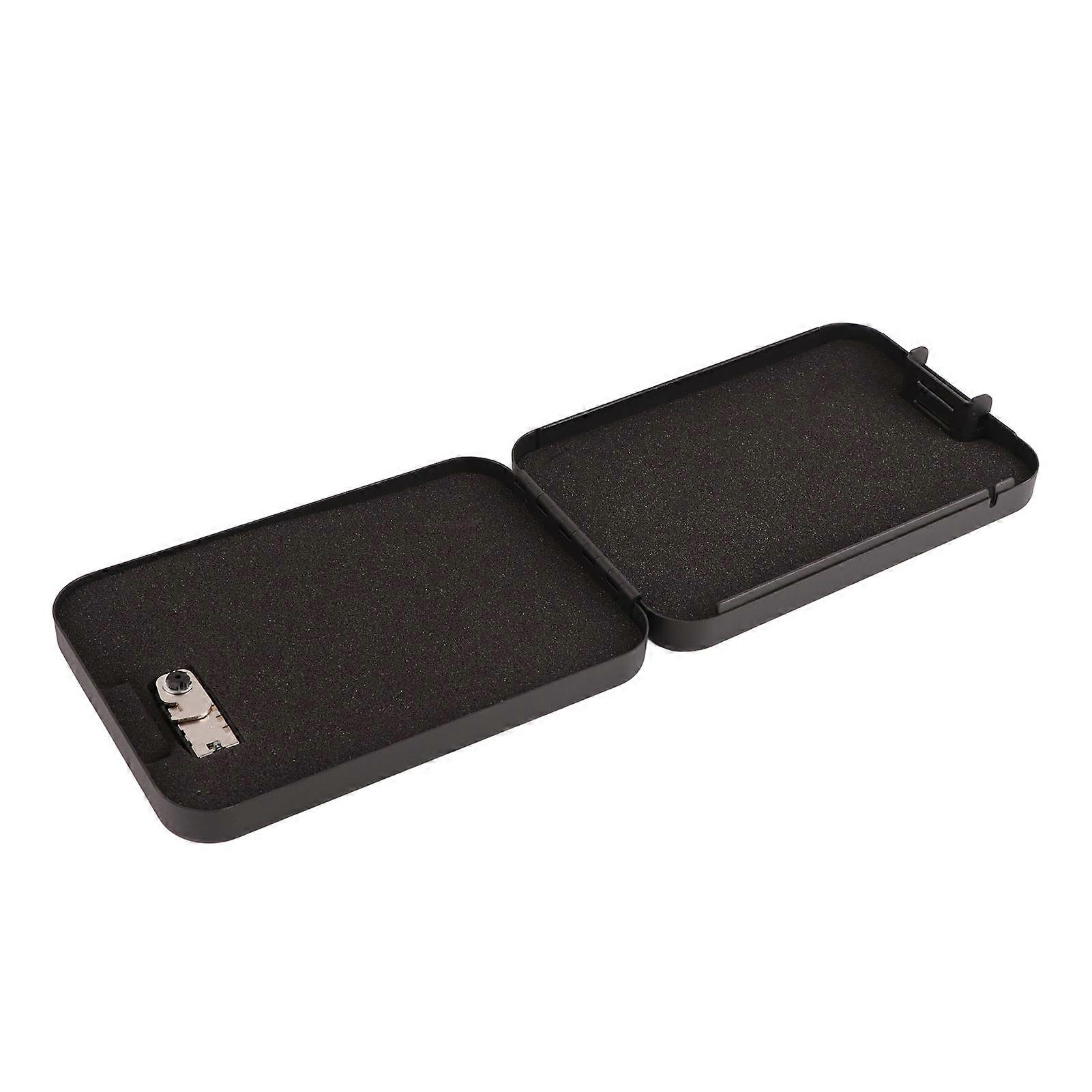 Portable Car Safe Box Large Capacity Prevent Theft Jewelry Cash Lock Box with Password Black