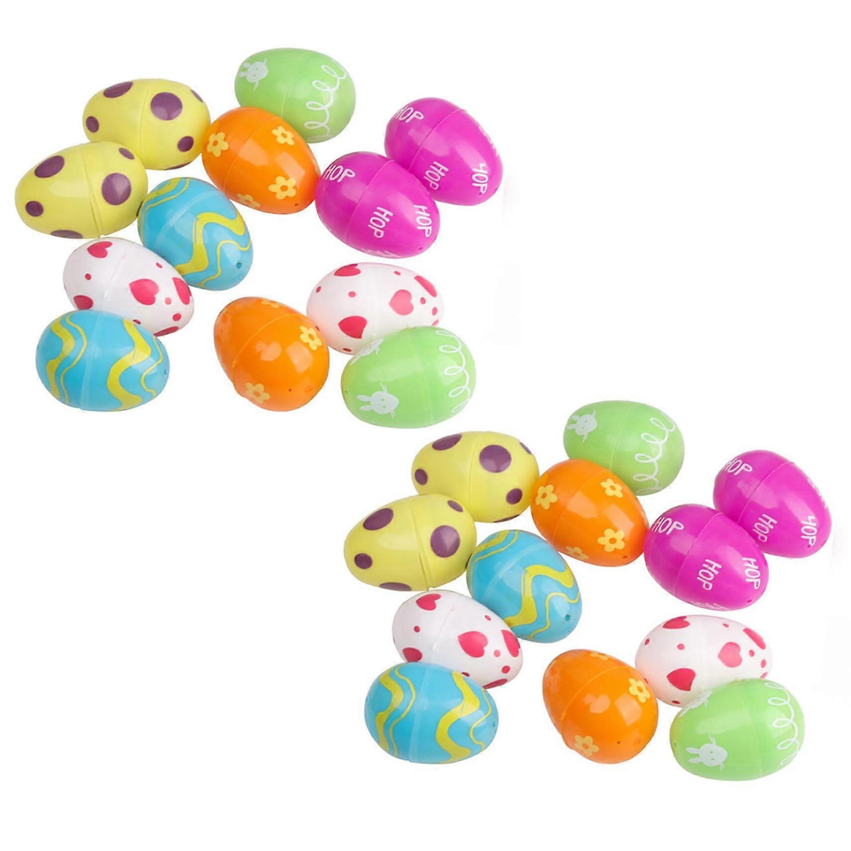 24 x Easter Eggs, Colourful Realistic Plastic Eggs, Easter Basket, DIY Crafts