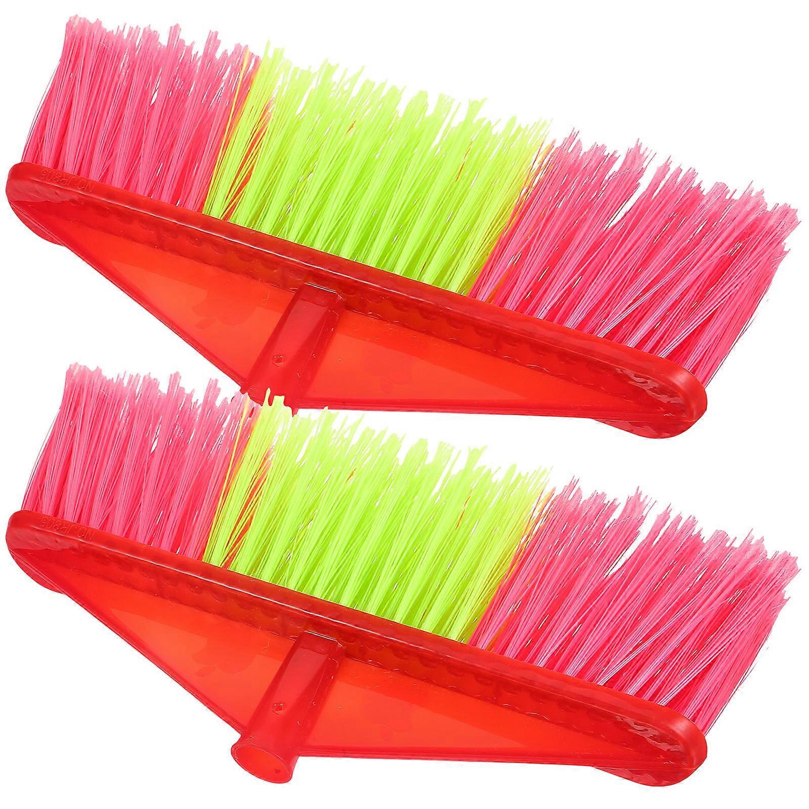 Floor Broom Head Home Cleaning Tool 37x17cm Plastic Replacement Part 2Pack