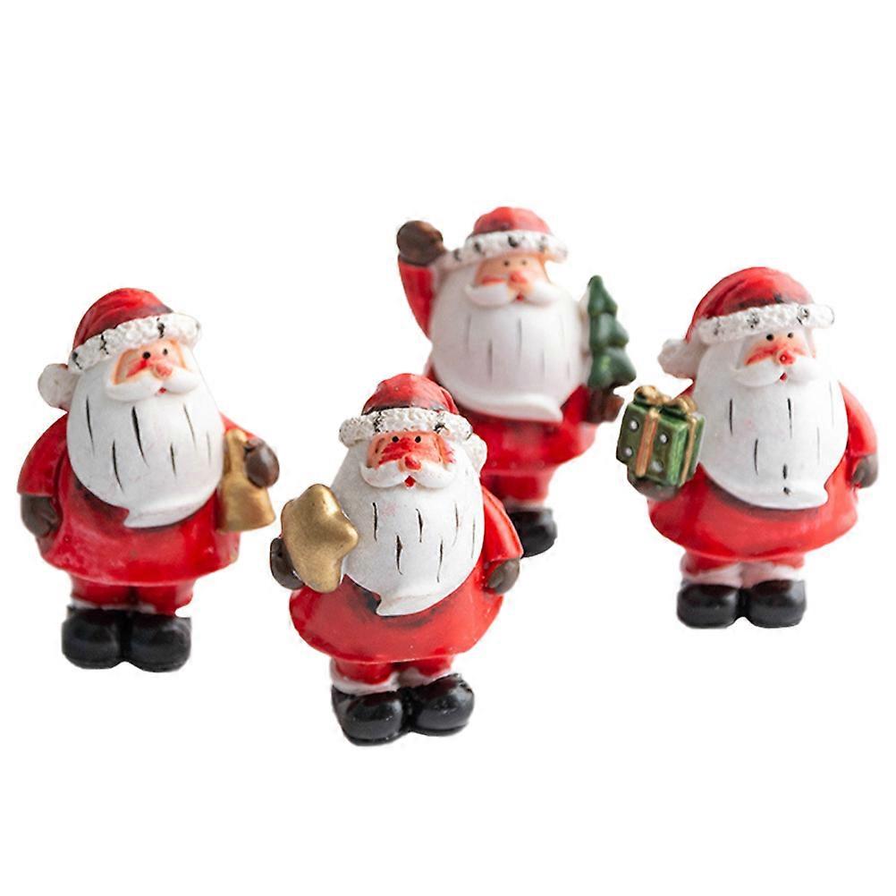 Snowman Table Decorations Christmas-Themed Design Resin Adornments For Office Table 2.36x1.57x1.18Inch Display Props 4Pcs