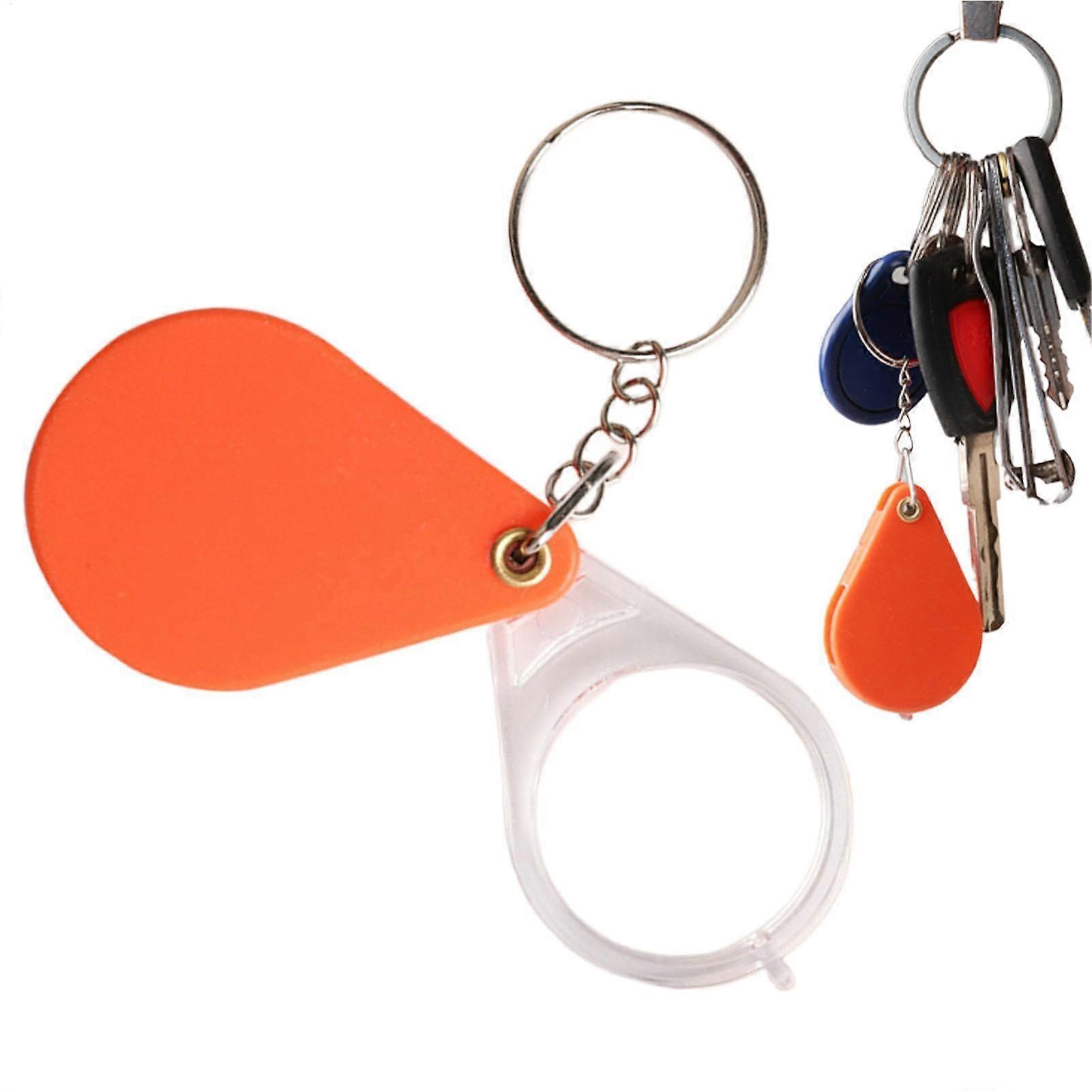 Pocket Magnifier Small Magnifier Portable Orange Magnifier Handheld Magnifier Pocket Magnifier for Library, Home, Orange Magnifier for Seniors