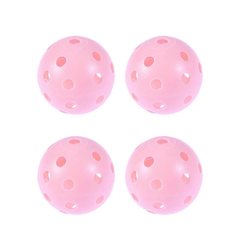 Balanced Flight Pickleball Ball Sets For All Players Small Plastic Balls 12Pack Pink 4x4x4cm