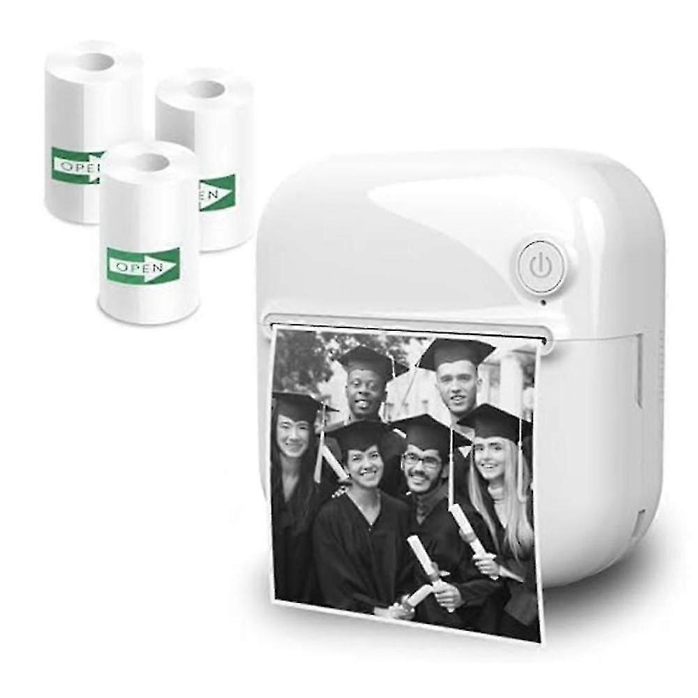 Sticker Printer, Mini Printer, Inkless Sticker Printer, Mini Sticker Printer, 3 Rolls Sticker, Study Notes 0619
