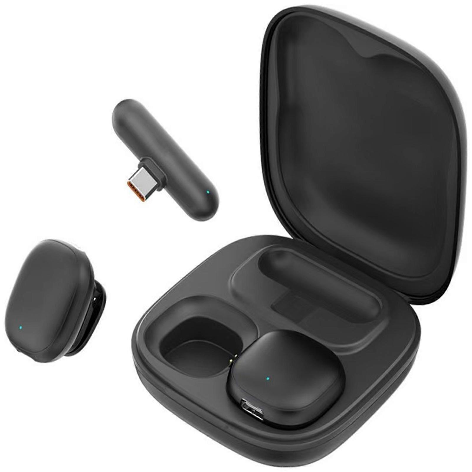 AI Noise Cancelling Wireless Lavalier Microphone For Live Streaming Magnetic Clip Compatible for Ioss Androids Devices