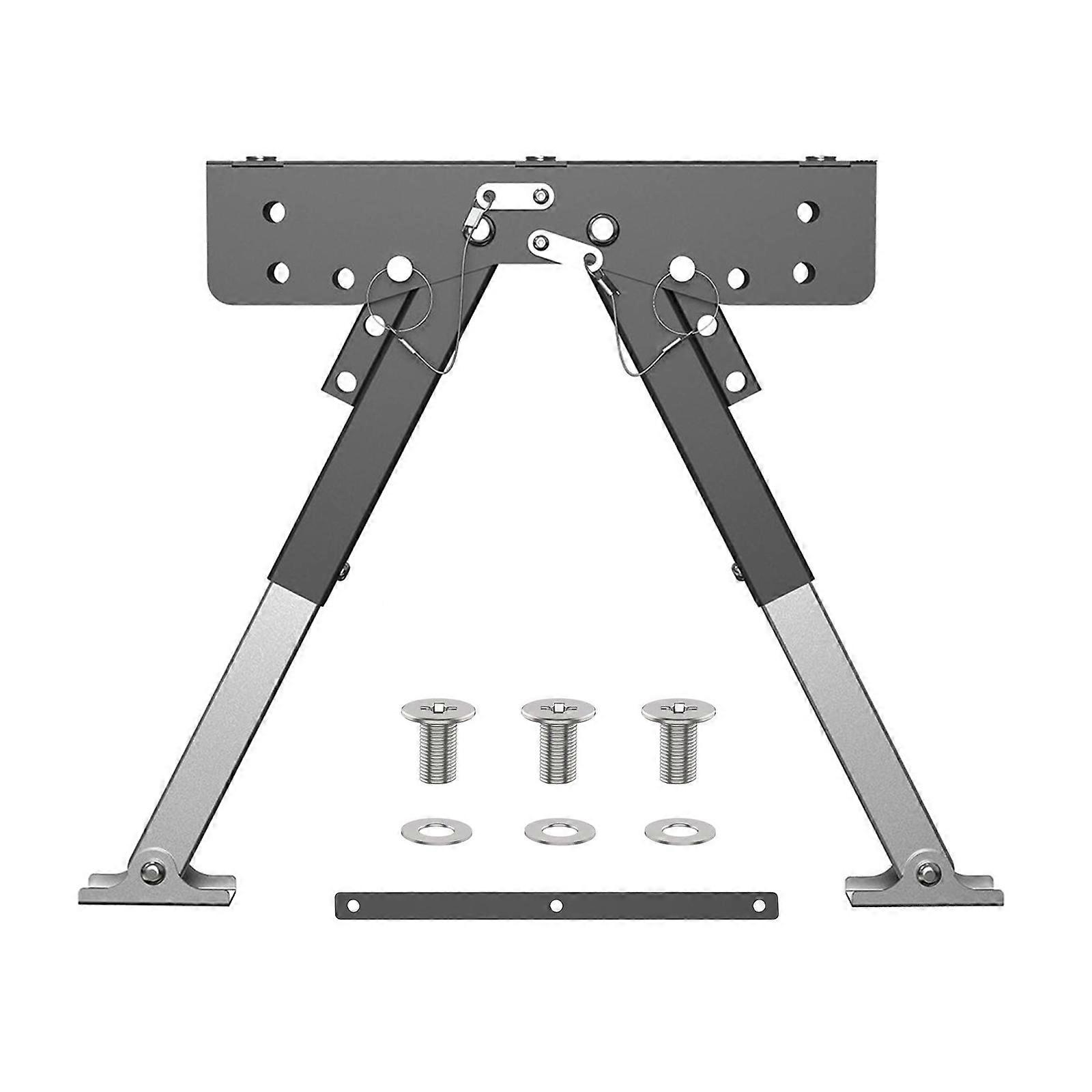 RV Step Stabilizer Kit for Travel Trailers Motorhomes Foldable Height Adjustable Step Support Stabilizer