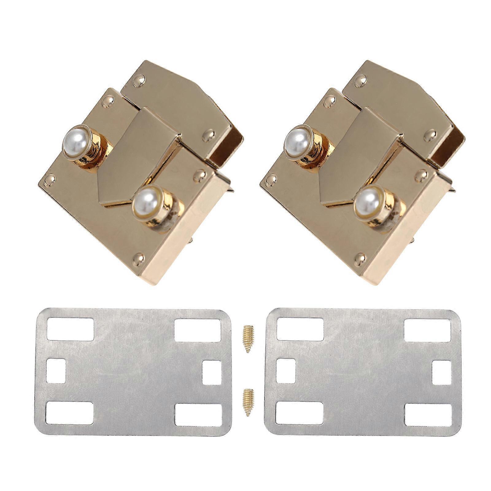 Bag Hardware Clasp Hardwares For Bags Diy Projects Fashion Design Metal Replacement For Old Or Damaged Locks 1.8X1.7X0.6In 2Pcs