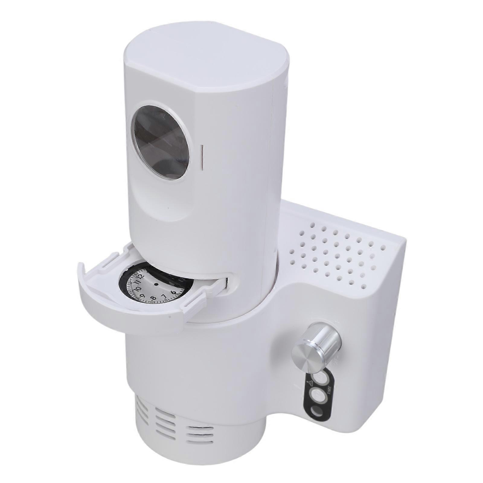 Bedroom Ceiling Analog LED Projection Clock with Adjustable Brightness and Remote Control for Convenient Time Viewing  White