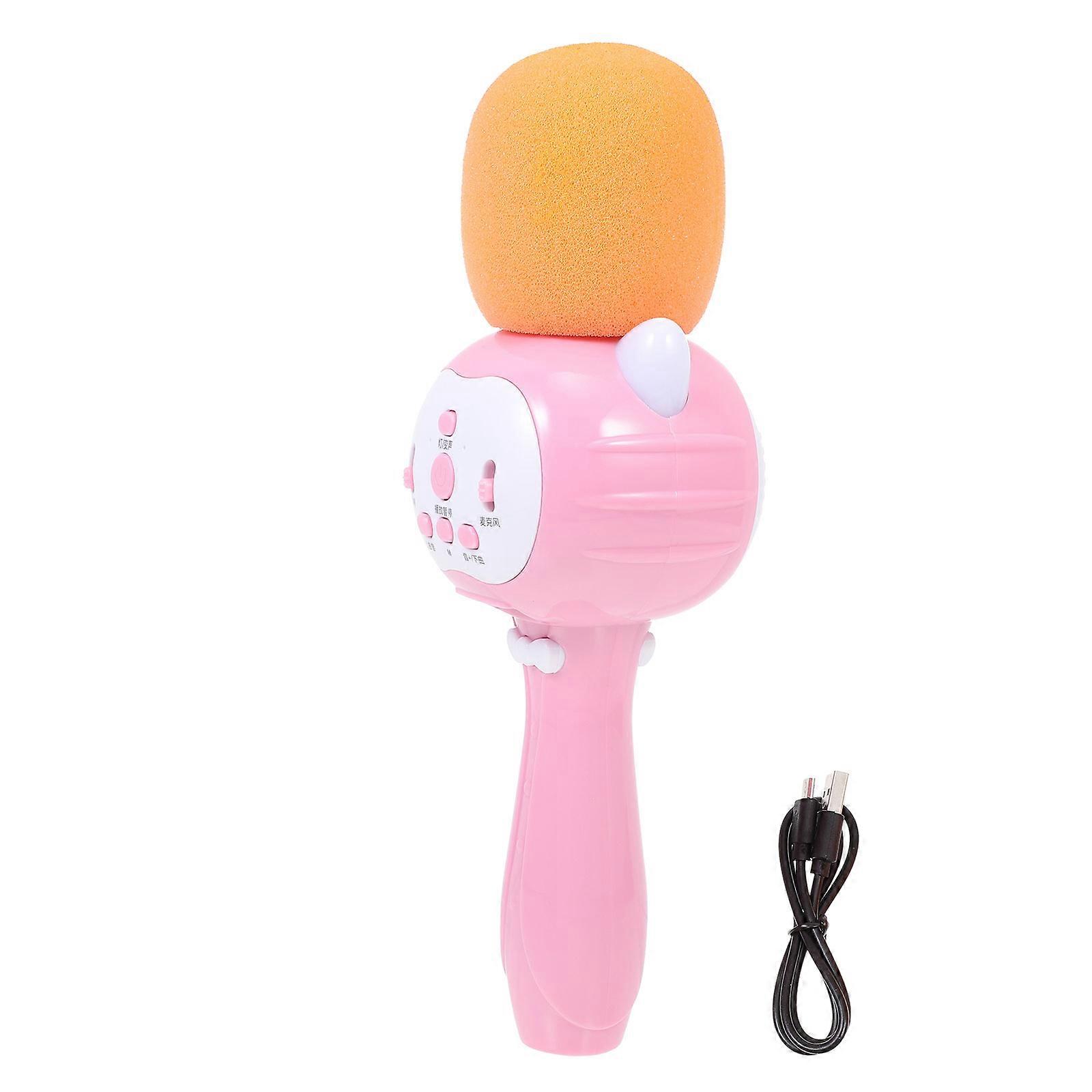 It looks like you're referring to a product description for a **wireless cartoon style microphone**, possibly intended for children or for