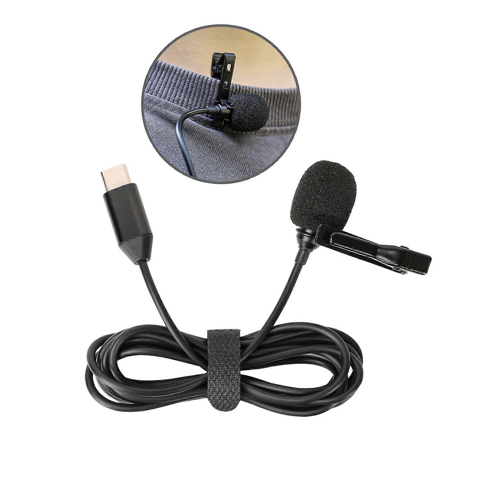 Professional Lavalier Lapel Microphone Lapel Microphone Interference Omnidirectional Lavalier Microphone for 360 X4 Multicolor
