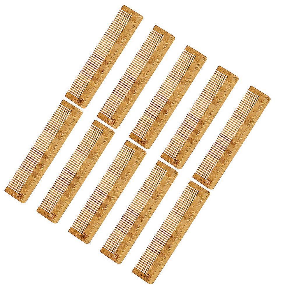 סט מסרקי שיער במבוק של 10 מסרקים ידידותיים לנסיעות להתרת קשרים ועיצוב לסלונים, בתי מלון ושימוש אישי כלים עמידים לטיפוח שיער