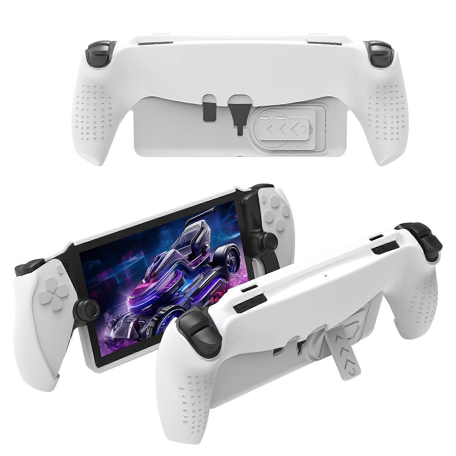 For PlayStation Portal Handle JYS TPU Protective Case With Stand With Stand(White)