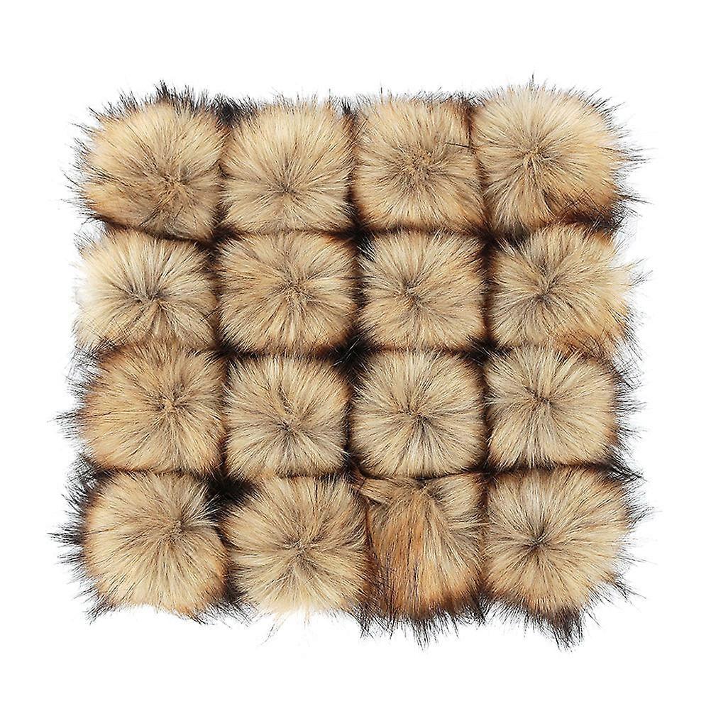 Coffee Plush Balls for Decor Cute and Durable Fluffy Accessories 10cm Diameter Elastic Ropes Included