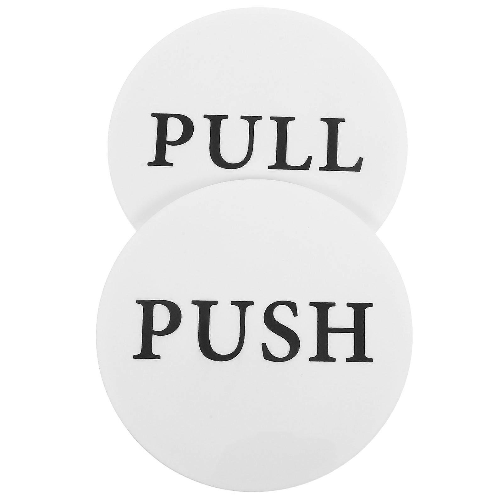 Self Adhesive Acrylic Door Sign Push Pull Markers for Commercial Use in Cafes, Shops, and Offices – Easy to Install Identification Stickers