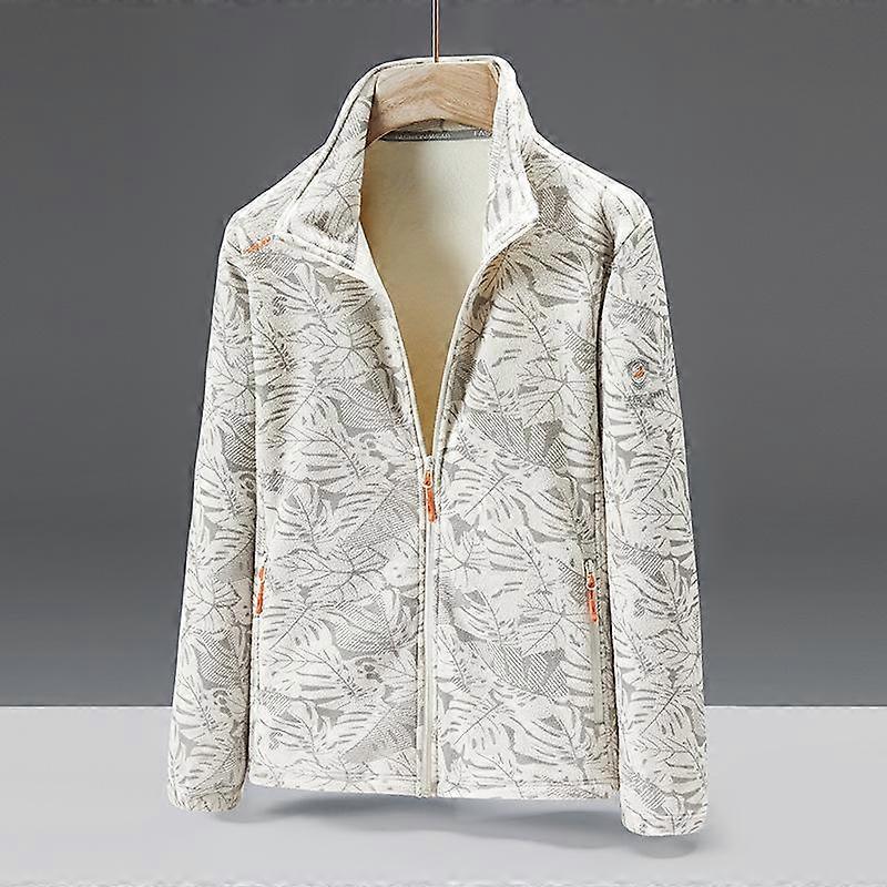 Grasp Fleece Sweater for Men and Women Autumn and Winter Stand Collar Sweater Plus Size 8XL Polar Fleece Coral Fleece Sports Cardigan Coat